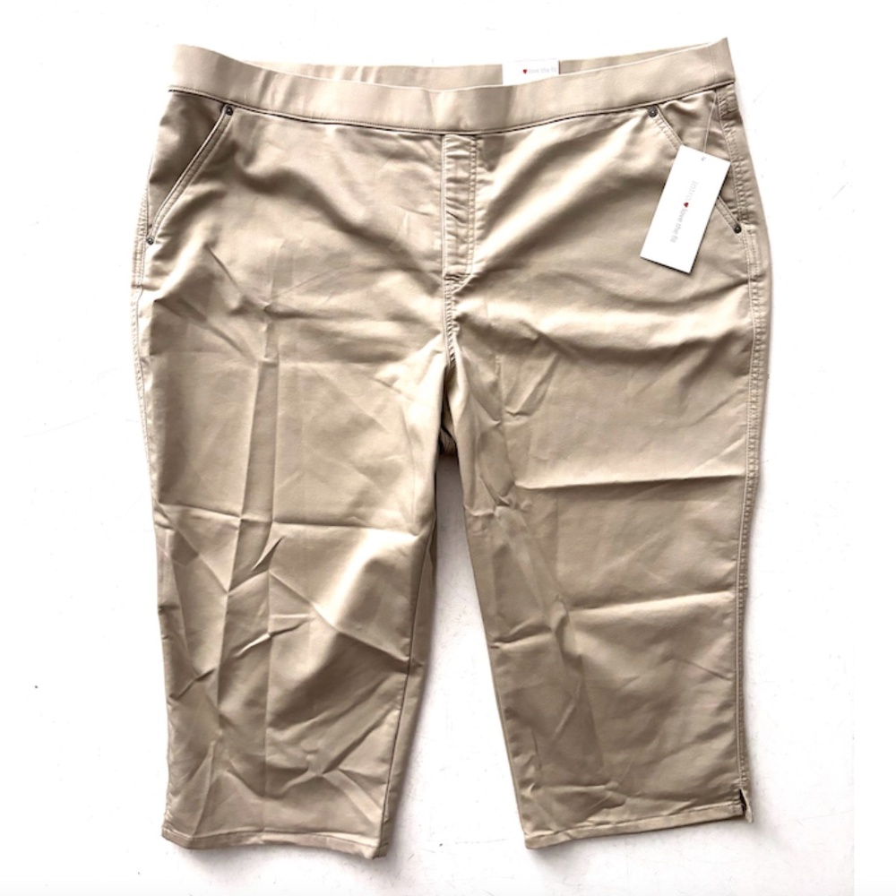 Intro Love the Fit Nwt Khaki Rose Capri Pull On Pant Pants 24W